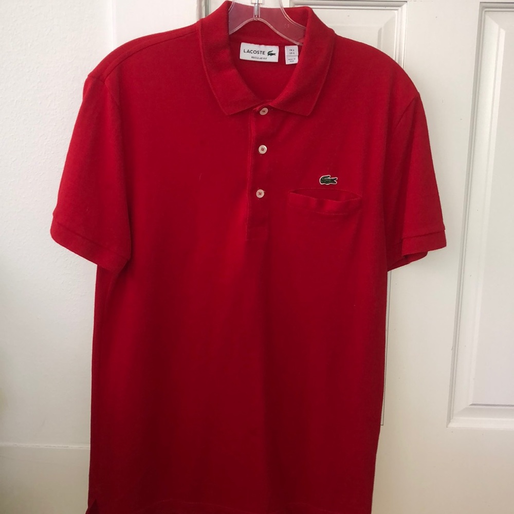 Red Men’s Lacoste polo